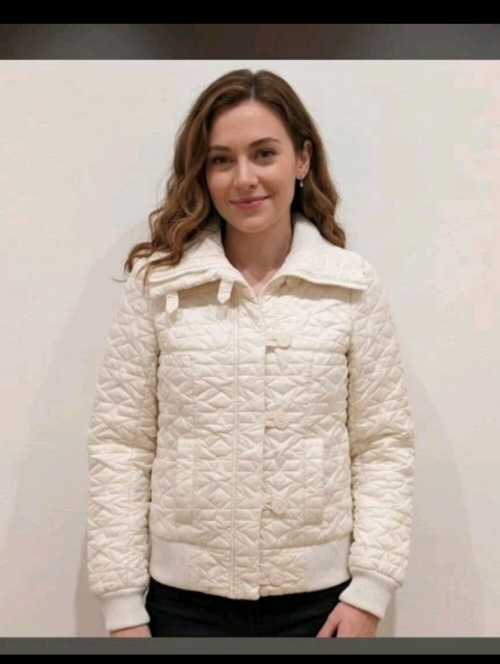 French Connection Winter Luxe Quilted Coat Jacket XS 4 Snow Bunny Ski Y2K